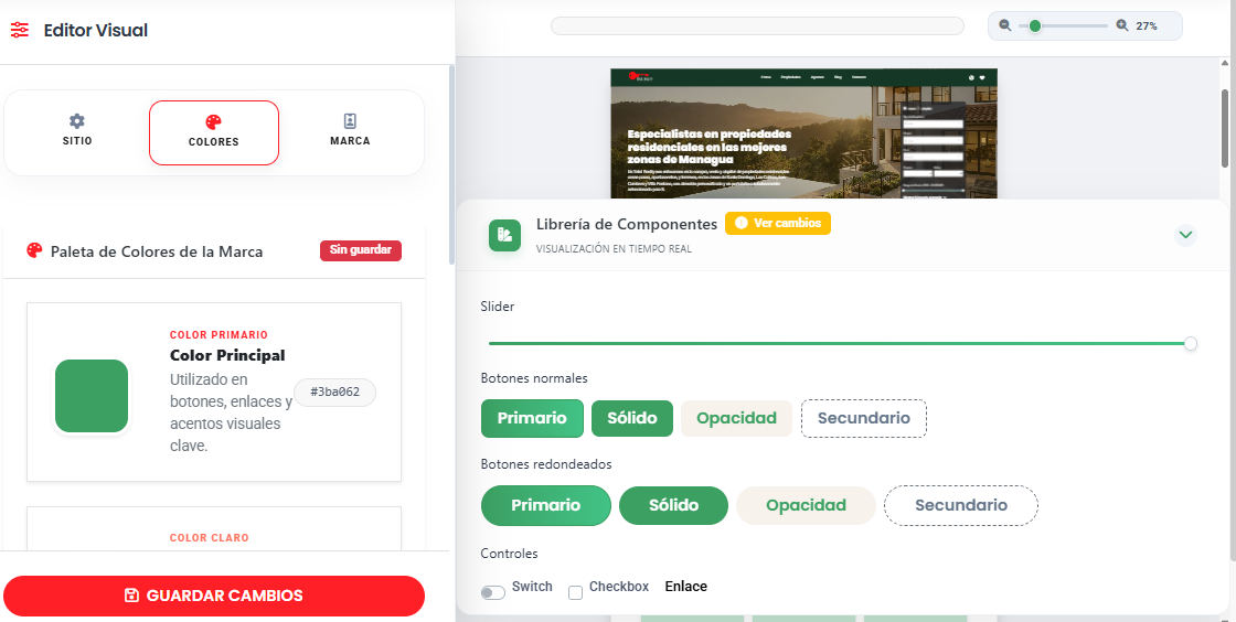 Sitio web inmobiliario